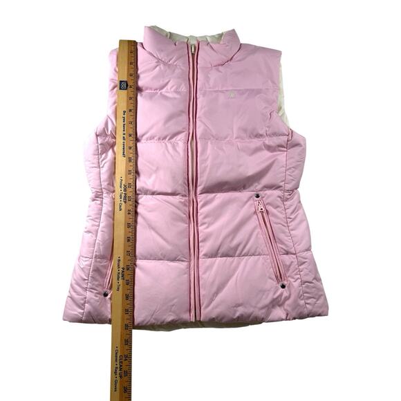 Ralph Lauren Reversible Puffer Vest Girls Size XL (16) Pink Cream Full Zip Down - Picture 5 of 13